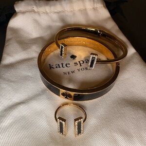 Kate Spade Gold and Black Jewelry Trio